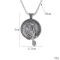 Pendentif corbeau viking en argent avec nœuds celtiques sur une chaîne de 70cm - Pendentif Corbeau Viking (BY-0338)