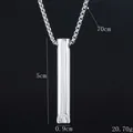 Collier de respiration en acier inoxydable argenté avec dimensions et poids - Argent