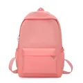 Minimalistischer rosa wasserdichter Nylon Rucksack mit großer Kapazität und Fächern - Orange