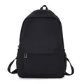 Minimalistischer großer schwarzer Nylon Rucksack für Studenten und Reisegebrauch - Schwarz