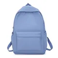 Minimalistischer hellblauer Rucksack mit großem Fassungsvermögen für Studentinnen - Blau