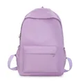Minimalistischer helllilafarbener Rucksack mit großem Fassungsvermögen und vielen Taschen - Lila