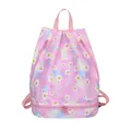 Yoga-Rucksack mit Gänseblümchen-Print, großem Fassungsvermögen und Nass-Trocken-Trennung - Rosa Gänseblümchen