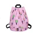 Rosa Yoga-Rucksack mit Heißluftballon-Muster und Nass-Trocken-Trennfach am Bodenbereich - Rosa Heißluftballon