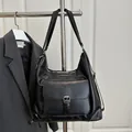 Bolso tote retro negro para mujer en piel sintética con correa ajustable y bolsillo - Negro