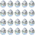 Lot de 20 prismes attrape-soleil en cristal de 30 mm pour fenêtres en disposition matricielle - Ensemble de Base de Boules Claires (055) / Vert foncé