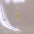 Acchiappasole dorato con luna e fungo, cristalli pendenti e prismi di vetro riflettenti - Stile Fungo Sole (Stile 2)
