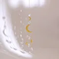 Attrape-soleil cristal lune et soleil doré avec pendentifs étoiles pour décoration - Style Pendentif Lune Soleil Étoile Grand Petit (Style 9)