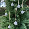 Set di 6 palline di Natale di lusso con strass brillanti appese su un albero - Stile Sfera in Pavé di Strass