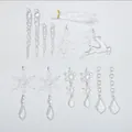 Set di 13 decorazioni natalizie in acrilico trasparente con fiocchi e renne - Set di Ornamenti Fiocco di Neve Ghiacciolo Albero di Natale Renna / Trasparente