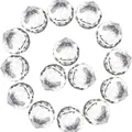 Faceted 30mm crystal glass ball suncatcher prisms arranged in a circular layout - Clear