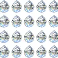 Lot de 20 boules de cristal facettées de 30mm pour attrape-soleil arc-en-ciel - Vert foncé