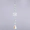 Atrapasol de cristal arcoíris con copo de nieve para ventanas y decoración navideña - Estilo 1 (Cono)