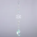 Detalle de atrapasol de cristal con copo de nieve y colgante de gota efecto AB - Estilo 4 (Gota Grande)