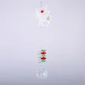 Atrapasol de ángel de metal láser con cuentas de cristal de colores y bola de prisma - Estilo Ángel / Longitud