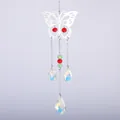 K9 crystal butterfly suncatcher with colorful octagon beads and teardrop pendants - Butterfly Style (款式二)