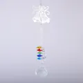 Atrapasol de cristal K9 con cuentas octogonales de colores y colgante de bola brillante - Estilo Campana / Longitud