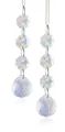 20mm teardrop crystal glass prisms in AB finish for wedding and party decorations - Combo Style A / AB Color