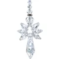 Sparkling angel crystal pendant suncatcher for car decor and garden window hanging - Transparent White Angel Pendant