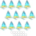 Set of 12 AB colorful crystal prism pendants for chandelier and window decoration - 42mm Diamond Ball (12 Pieces/Pack) / AB Color
