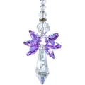 Elegant purple angel crystal pendant for car or window hanging decoration with faceted beads - Purple Angel Pendant