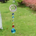 Detail of crystal suncatcher with hollow cat paw charm and colorful octagon beads - Style E Dog Paw Hollow Pendant