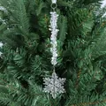 Flocon de neige en acrylique transparent avec perles facettées pour sapin de Noël - Flocon Style Deux / Blanc Clair
