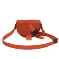 Mini borsa a tracolla in nylon arancione brillante con tracolla regolabile e fibbia - Arancione