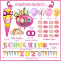 Set decorativo Schulanfang con palloncini di dinosauro, striscioni e adesivi scuola - Decorazione Festa a Tema Dinosauro Scuola Tedesca