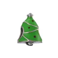 Green enamel Christmas tree charm bead with red dots for DIY bracelet jewelry - Green Spiral Christmas Tree (5)