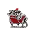 Christmas Santa Claus sleigh charm with red enamel finish for DIY bracelet - Santa on Sleigh (7)