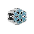 Silver snowflake charm with blue enamel coating and crystal stone for DIY bracelet - Normal Specification / Blue Snowflake Charm (18) / Silver