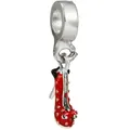Silver bead pendant with red and white polka dot high heel shoe design for bracelets - Red Polka Dot High Heel Style / Normal Specification / Style 3