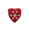 Red heart charm bead with silver snowflake enamel for Christmas DIY bracelet - Normal Specification / Heart Snowman Pendant (31)
