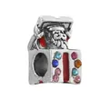 Christmas Santa Claus in gift box charm bead with colorful crystals for bracelets - Normal Specification / Santa Jack-in-the-box (34)