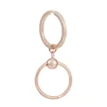 Rose gold DIY keychain featuring snake bone texture ring and spherical clasp detail - Rose Gold Round
