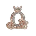 Rose gold crown pumpkin carriage charm with sparkling rhinestones for DIY bracelets - Rose Gold Pumpkin Carriage Style (012)