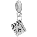 Colgante pasaporte de plata con grabado Republic of Love para pulseras de bricolaje - Colgante Estilo Pasaporte Retro (041) / 041
