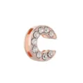 Charm a scorrimento lettera C in oro rosa con cristalli per bracciali in acciaio da 10 mm - Oro Rosa-Lettera C