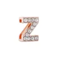 Rose gold letter Z charm slider with clear rhinestones for 10mm DIY mesh bracelet - Rose Gold-Letter Z