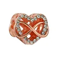 Roségoldener Herzanhänger mit Unendlichkeitssymbol und funkelndem Zirkonia-Besatz - Roségold Herz Infinity Symbol (8)