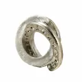 Silver MOM crystal charm with hammered texture and large hole bead design - Hammered Ring Style (5)