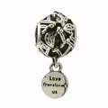 Silver hollow insect charm with 'Love transforms us' tag for bead bracelets - Hollow Insect Tag Style (12)