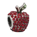 DIY charm bead in apple shape with red rhinestones for bracelets and necklaces - Normal Specification / Red Pave Apple Style (21)
