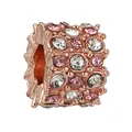 Luxuriöses Roségold-Charm-Element mit rosa und weißen Kristallen für DIY-Armbänder - Roségold Pave Pink Weiß Strass Perle (18)