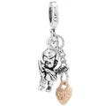 Silver angel wings charm with rose gold heart pendant for DIY beaded bracelets - Normal Specification / Cupid Heart Two Tone Pendant (25)