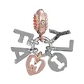 Zweifarbiger Silber und Roségold DIY Anhänger mit FAMILY Buchstaben und Zirkonia - Zweifarbig FAMILY Buchstabengruppe Charm (20)