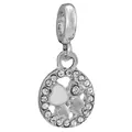Silver bead charm with hollow heart design and sparkling rhinestones for DIY bracelets - Normal Specification / Hollow Heart Clover Style (6)