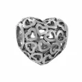 Silver hollow heart-shaped charm with intricate cutout patterns for DIY bracelets - Normal Specification / Heart Hollow Lattice (24)