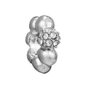 Polished silver charm bead with paved crystals for DIY snake chain bracelets - Normal Specification / Silver Pave Spherical Charm (43)